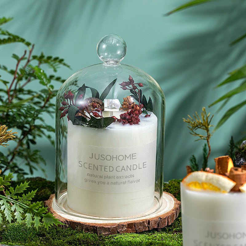 Luxury Scented Candle Gift Set With Glass Jar
