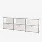 6-Unit Chrome Frame Console with Storage Compartments