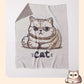 Plush Knit Cat Throw Blanket