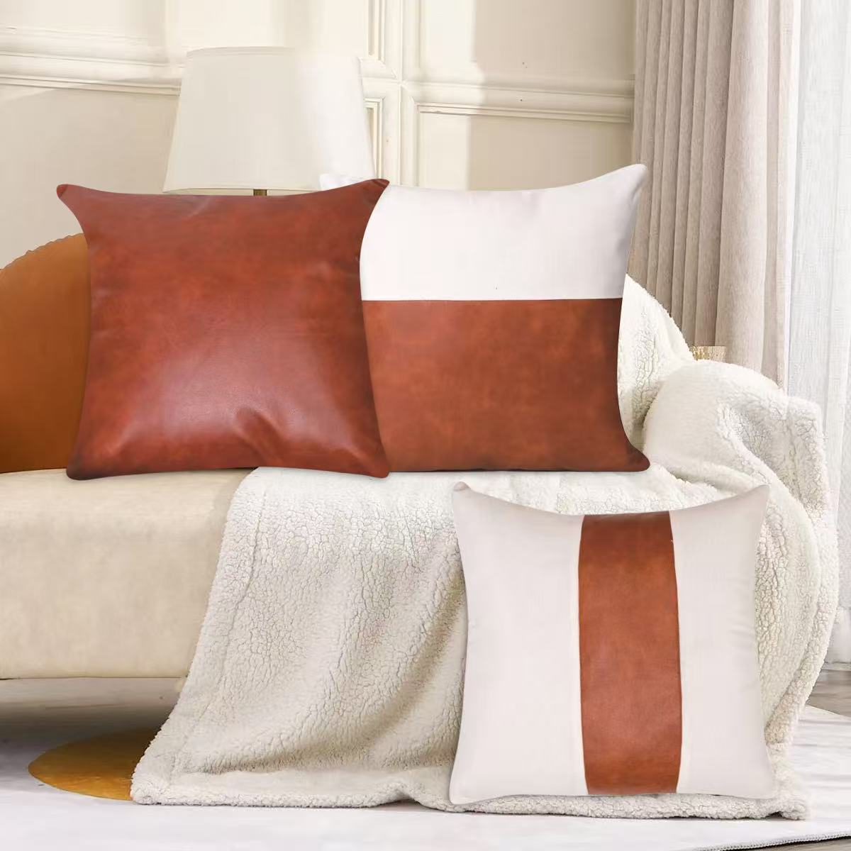 Patchwork Throw Pillow Cover