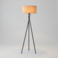 Modern Tripod Floor Lamp with Linen Drum Shade