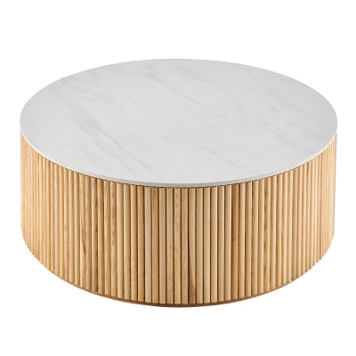 Ingrid Ceramic Top Round Coffee Table