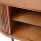 Walnut Slatted Wood Media Console –  Mid-Century TV Stand