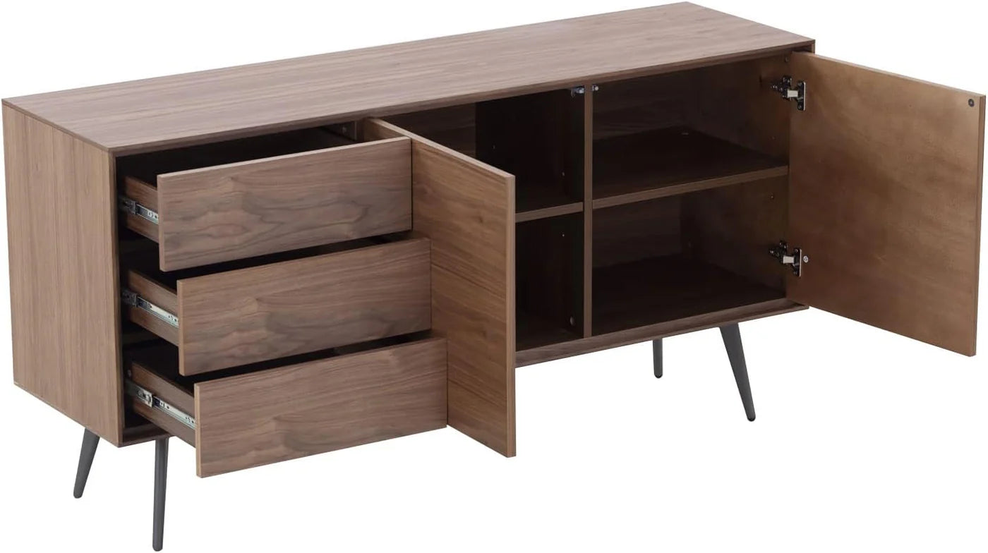 Walnut Sideboard with Storage, Wooden Console Tables