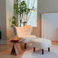 Chic Tufted White Lounge Chair