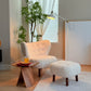 Chic Tufted White Lounge Chair