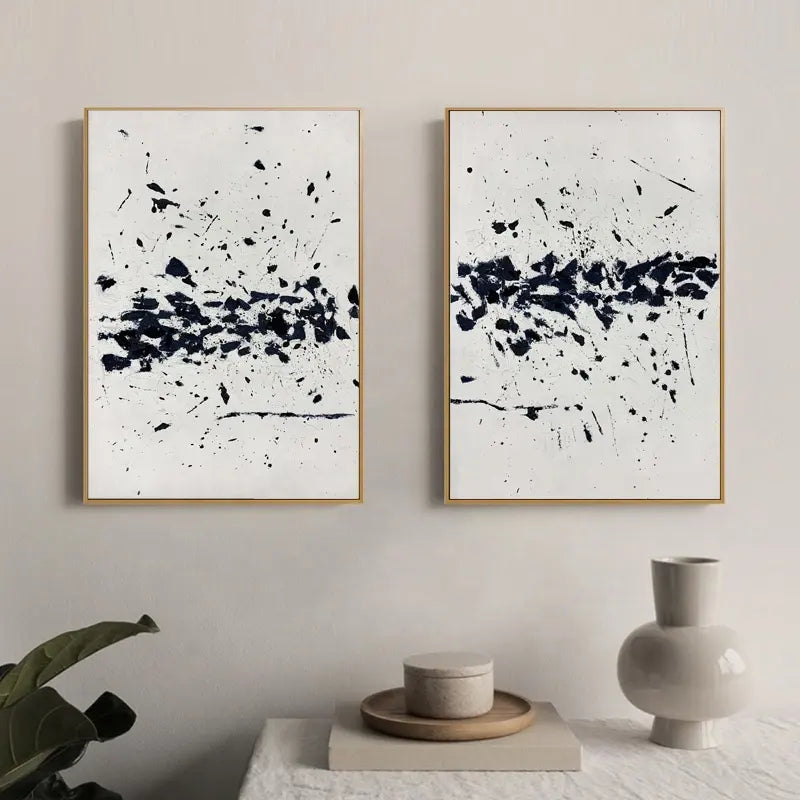 Black and White Abstract Art Set