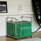 Chrome Frame Storage Basket with Perforated Metal Panels