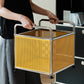 Chrome Frame Storage Basket with Perforated Metal Panels