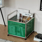 Chrome Frame Storage Basket with Perforated Metal Panels