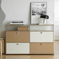 3-Tier Chrome Frame Sideboard with Storage Shelf