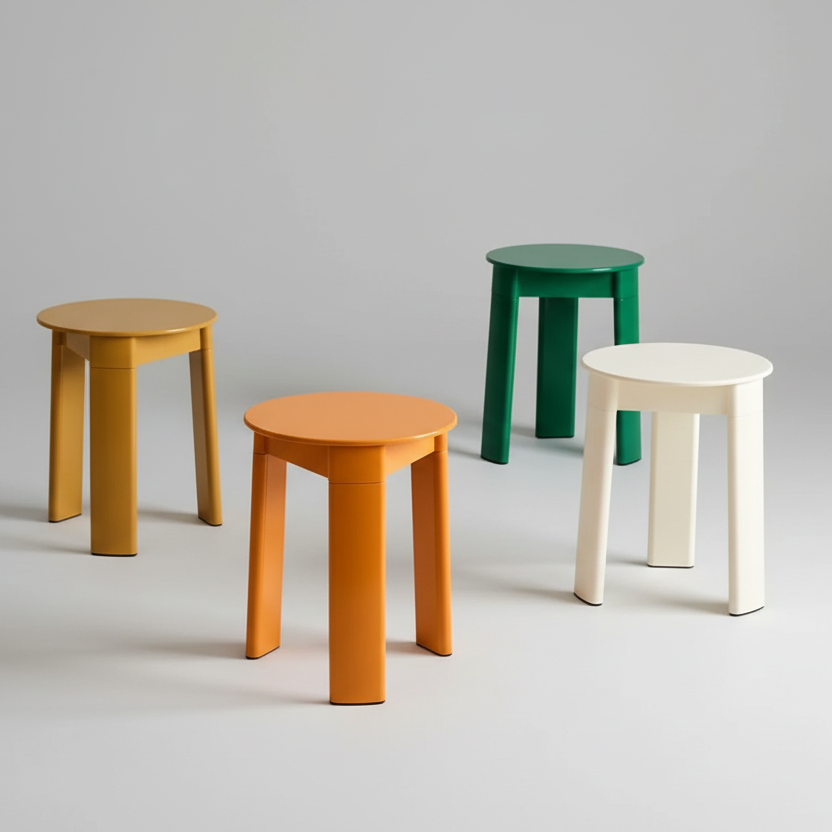 Modena Color Pop Round Accent Stool & Side Table