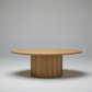 Fluted Red Oak Round Coffee Table
