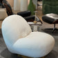 Plush White Lounger w/ Rotating Base