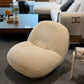 Plush White Lounger w/ Rotating Base