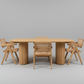Oval Shaped Solid Wood Dining Table