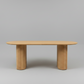 Oval Shaped Solid Wood Dining Table