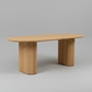 Oval Shaped Solid Wood Dining Table