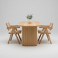 Oval Shaped Solid Wood Dining Table