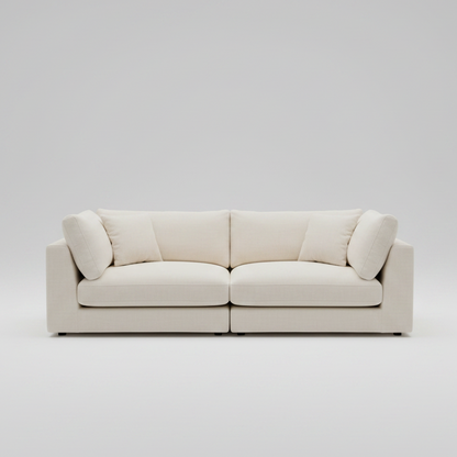 Snowdrift Sectional Sofa – Modular 2-Piece Arm Units – Cream