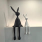 Modern Rabbit Sculpture – Sitting Bunny Figurine | Resin Home Decor Statue