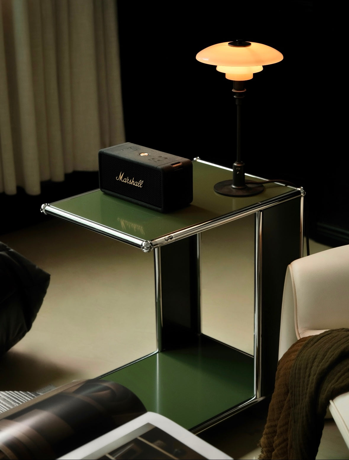 Atlas Rolling Side Table