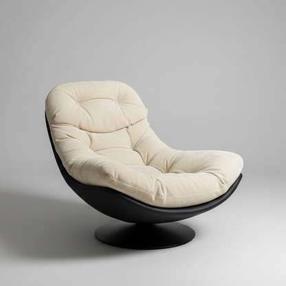 Cocoon Swivel Chair | Oversized Deep Seat 360° Swivel Eggshell Lounge Chair