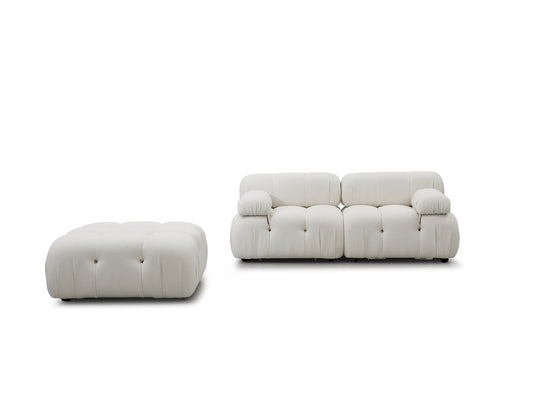 Puff Sectional Sofa with Ottoman