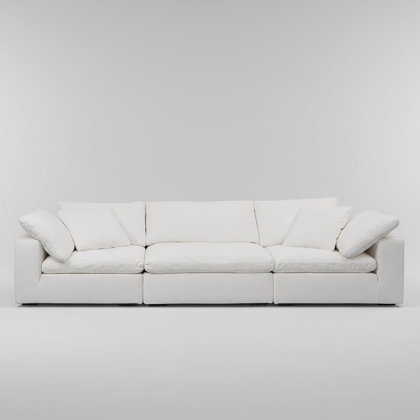 Heavenly Sectional Sofa – Modular 3-Piece Set – Cream