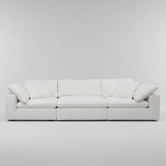 Heavenly Sectional Sofa – Modular 3-Piece Set – Cream