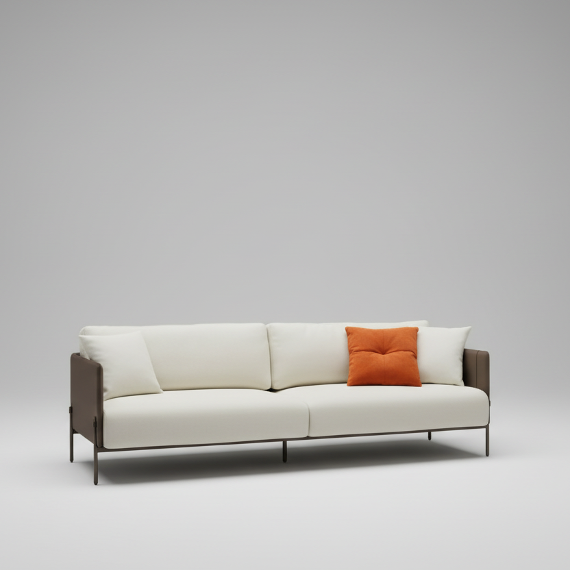 Marlo Sofa – Modern Low Profile Leather Sofa