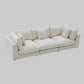 Snowdrift Cream Sectional Sofa – Modular 3-Piece Set