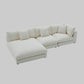 Snowdrift L-Shaped Sectional Sofa – Modular 3-Piece Set – Cream or Custom