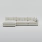 Snowdrift L-Shaped Sectional Sofa – Modular 3-Piece Set – Cream or Custom