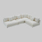 Snowdrift L-Shaped Sectional Sofa – Modular 4-Piece Set – Cream or Grey