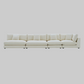 Snowdrift L-Shaped Sectional Sofa – Modular 4-Piece Set – Cream or Grey