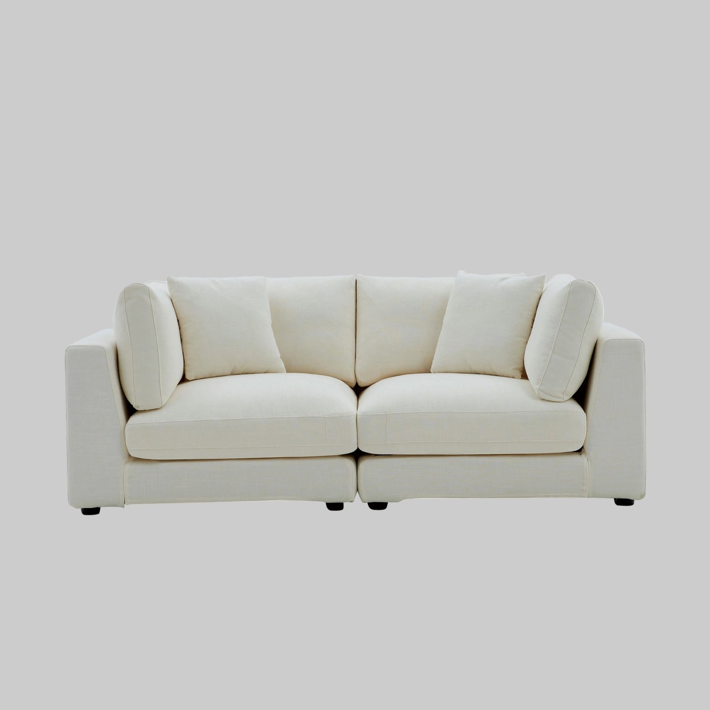 Snowdrift Sectional Sofa – Modular 2-Piece Arm Units – Cream