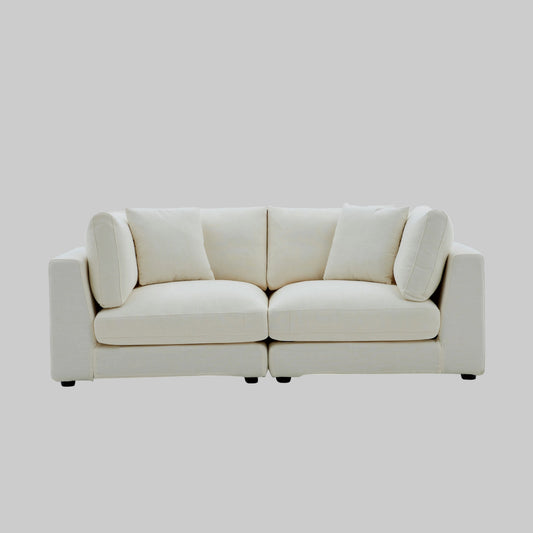 Snowdrift Sectional Sofa – Modular 2-Piece Arm Units – Cream