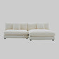 Snowdrift Sectional with Chaise – Modular 2-Piece Set – Cream