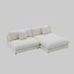 Snowdrift Sectional with Chaise – Modular 2-Piece Set – Cream