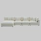Snowdrift Sectional with Chaise – Modular 4-Piece Set – Cream or Grey