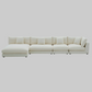 Snowdrift Sectional with Chaise – Modular 4-Piece Set – Cream or Grey