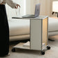 Modular Rolling Side Table Chrome Frame with Storage Shelf
