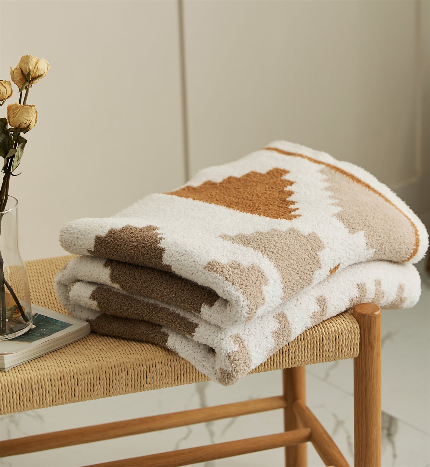 Bohemian Knitted Throw Blanket