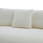 Snowdrift Sectional Sofa with Footrest – Modular 5-Piece Set – Cream or Grey