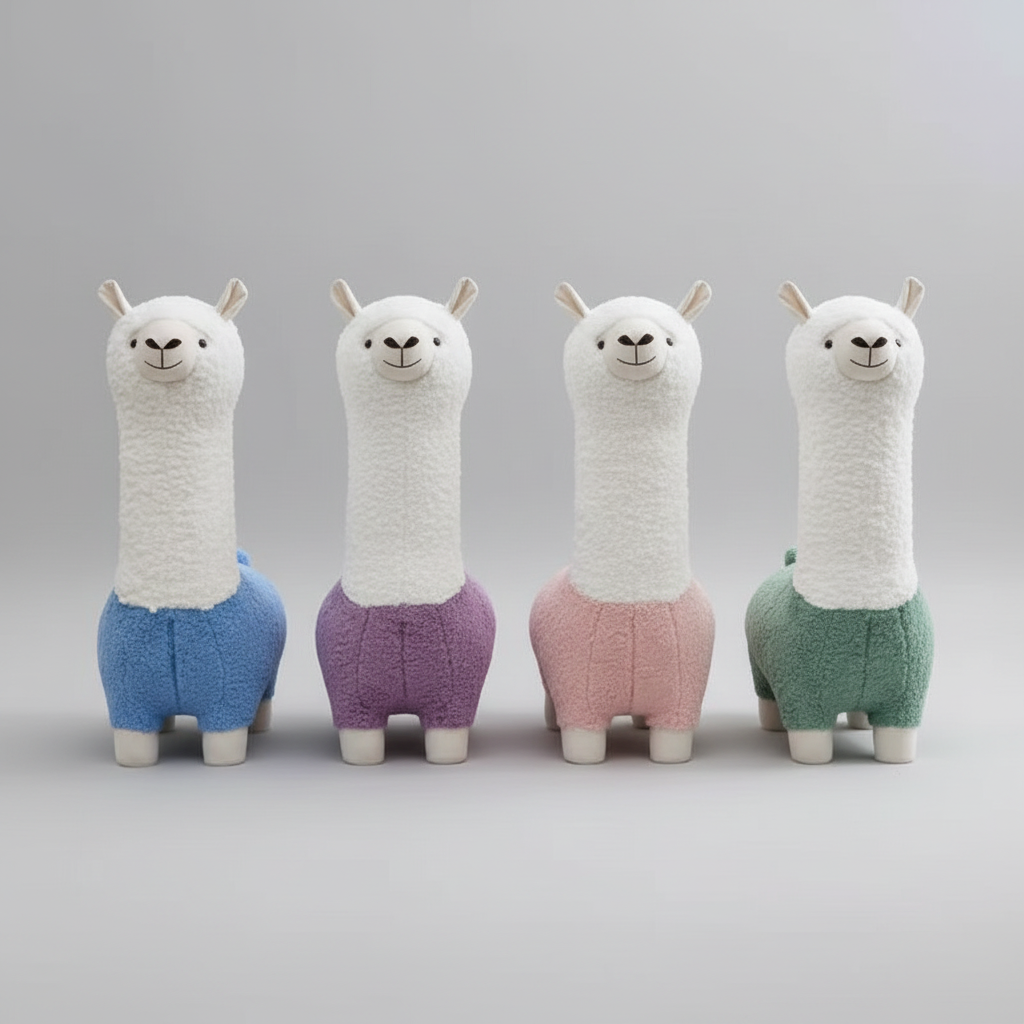 Playful Knit Llama Accent Chair