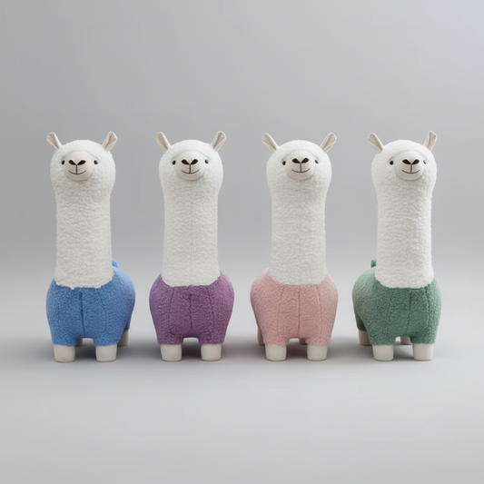 Playful Knit Llama Accent Chair