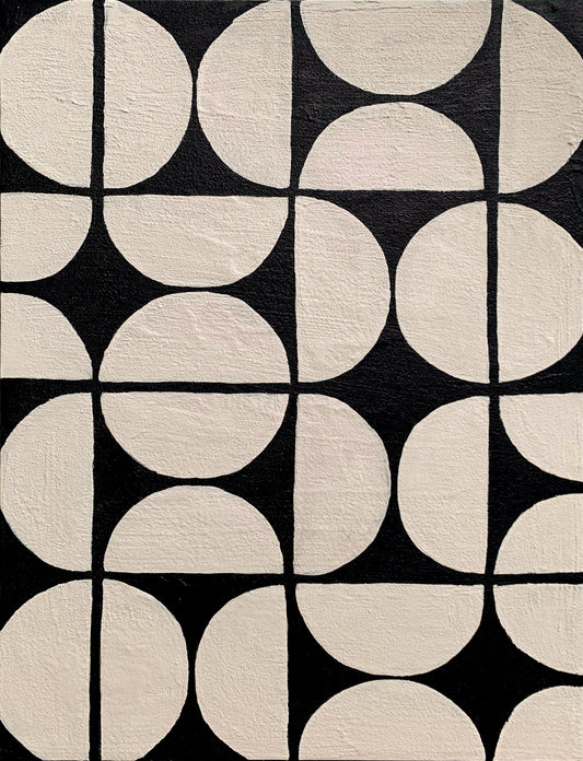 Geometric Pattern Acrylic Painting on Canvas