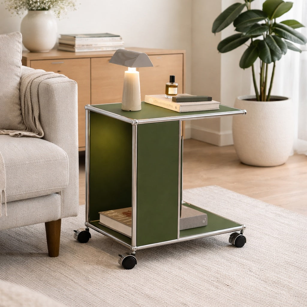 Atlas Rolling Side Table