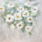 White Flower Bouquet Textured Painting